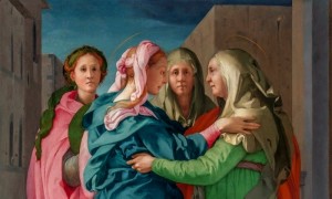 Pontormo, Visitazione, 1528-1530, Olio su tela, Carmignano (PO), Propositura dei Santi Michele e Francesco (particolare)