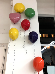 Sivan Sternbach, Helium Balloon, 2017, ceramic, industrial paint, 13.2”