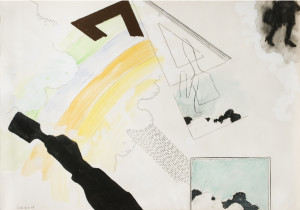 Tano Festa, Senza titolo, 14-1-65, mixed media on cardboard 70x100 cm