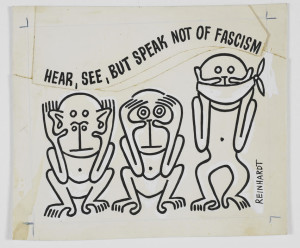 Ad Reinhardt Untitled, 1943  Pubblicato in PM (newspaper), 23 aprile, 1943  Inchiostro, matita e tempera su carta montato su carta