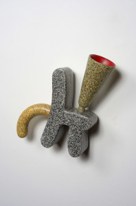Richard Meitner And the air rushing past Amsterdam, 2018 Unique Work Fiberglass, glass, mica, etc, terrazzo technique Courtesy: Caterina Tognon, Venezia Ph: R. Zijlstra