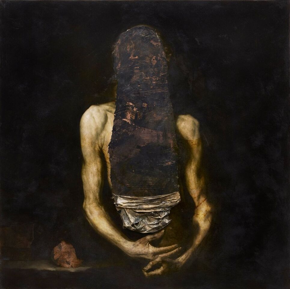 Nicola Samorì, _Il digiuno_, olio su rame, 2014, cm 100 x 100, foto Daniele Casadio_preview