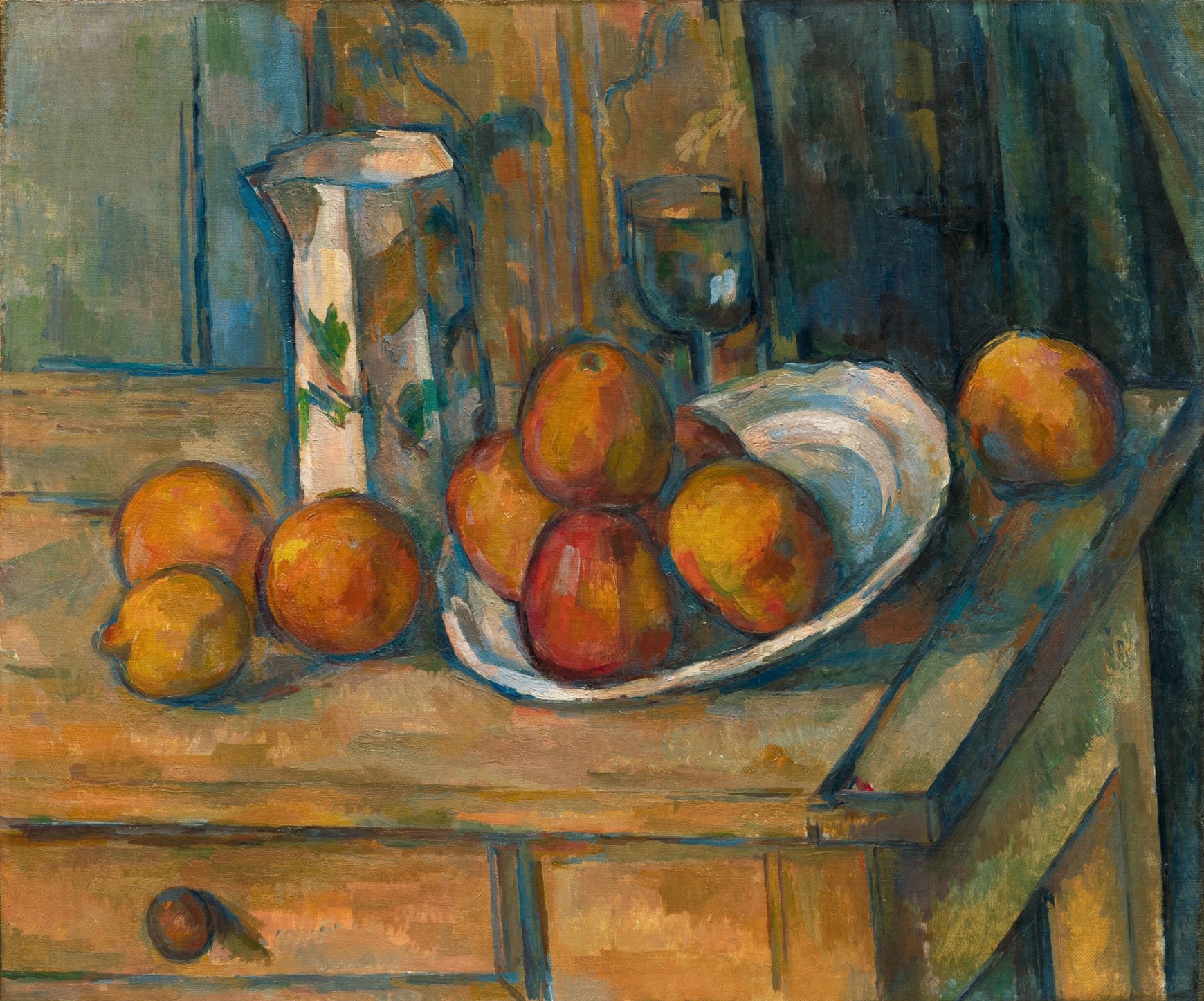 Paul Cézanne - Nature morte avec du lait et des fruits, National Gallery, Washington
