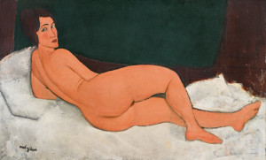 AMEDEO MODIGLIANI, NU COUCHÉ (SUR LE CÔTÉ GAUCHE). ESTIMATED TO SELL FOR IN EXCESS OF $150 MILLION. TO BE OFFERED AT SOTHEBY’S IMPRESSIONIST & MODERN ART EVENING SALE ON 14 MAY IN NEW YORK.