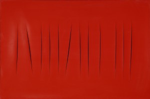 Lucio Fontana Rosario di Santa Fé 1899 - Comabbio 1968 Concetto spaziale. Attese, 1965 idropittura su tela, 130 x 195 cm Collezione Luigi e Peppino Agrati © Fondazione Lucio Fontana, Milano by SIAE 2018