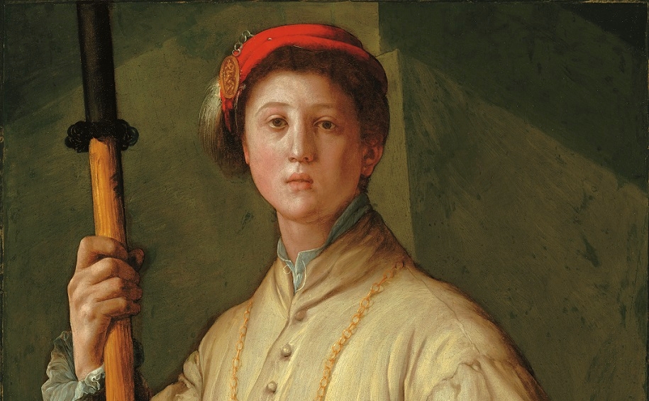 Jacopo da Pontormo, Ritratto di Alabardiere (Francesco Guardi?), Los Angeles, The J. Paul Getty Museum, particolare
