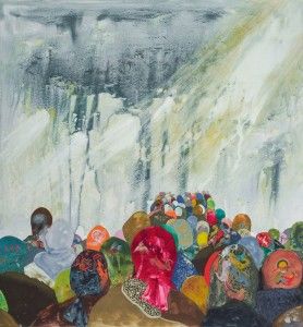 Veronica Smirnoff, Echelon, 2018, egg tempera on wood, 130 x 120 cm Courtesy Galleria Riccardo Crespi and the artist