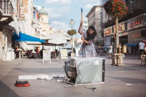 Selma Selman, Self-portrait, 2016, performance, Rijeka, ph. Tanja Kanazir