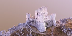 modello 3D, rocca calascio, L'Aquila