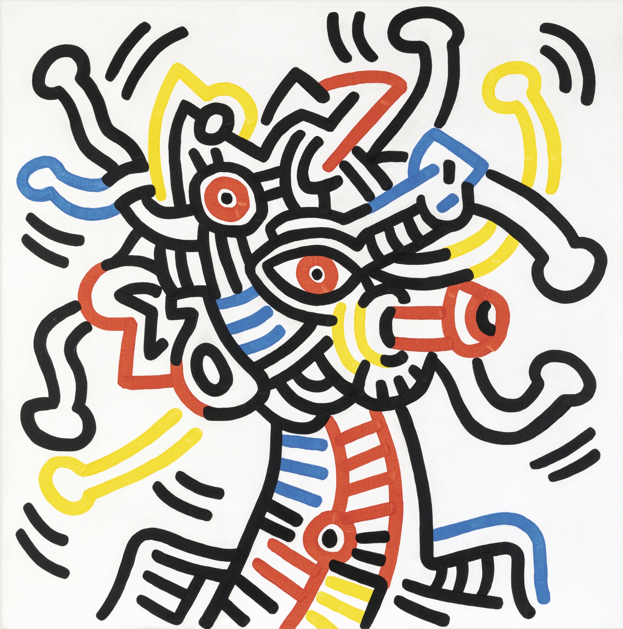 LOT 43 KEITH HARING UNTITLED Estimate 800,000 - 1,200,000 GBP unsold.