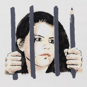 Banksy, Free Zehra Dogan (2018), detail. Courtesy of the Houston Bowery Wall.
