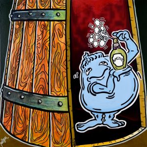 Le stagioni del vino nella street pop art di Maupal