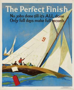 FRANK BEATTY 1899-1984 The perfect finish Litografia, 1929. Mather&Company, printed in USA. Qualità: A-. Telato. 111 x 91 cm