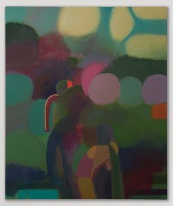 Phoebe Unwin Approach, 2017 olio e acrilico su tela 183 x 153 cm © the artist Courtesy Amanda Wilkinson Gallery, London