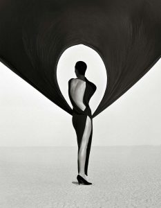 Herb Ritts Versace Dress Back View, El Mirage 1990