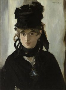 Édouard Manet, Berthe Morisot con un mazzo di violette (1872); olio su tela, 55×40 cm, museo d'Orsay, Parigi