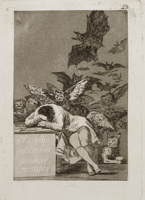 Francisco Goya Y Lucientes - El Sueño De La Razon Produce Monstruos, 1799 Manchester Art Gallery