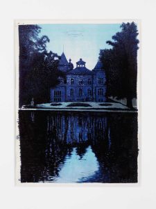 Jan Fabre Tivoli 1990 Bic ballpoint pen on serigraph / Penna a sfera bic su serigrafia 23,3 x 17,7 cm / framed: 116 x 91cm