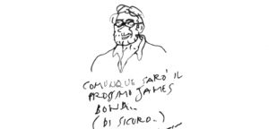 Una vignetta-autoritratto di Vincino