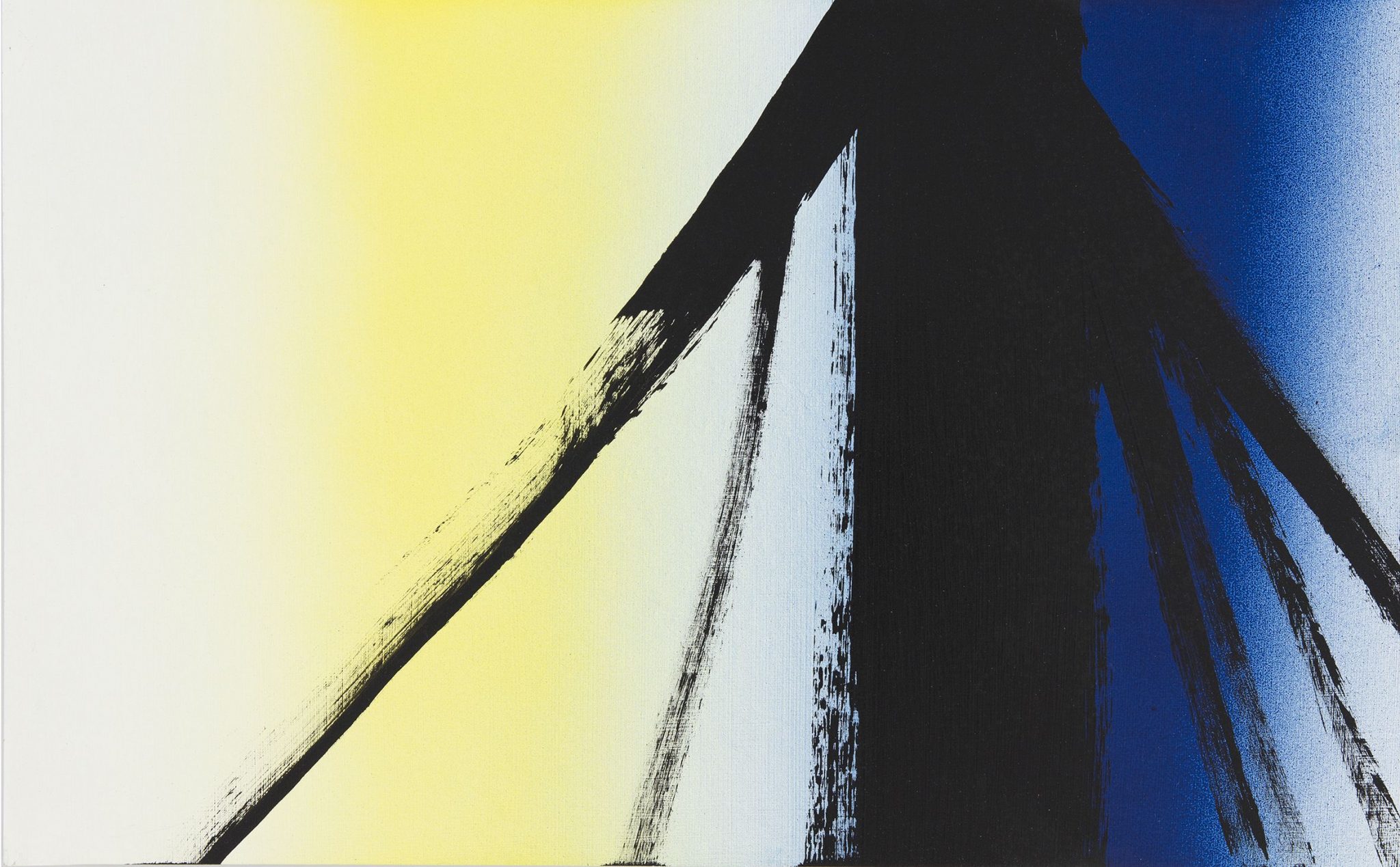 Hans Hartung, T1977-E2, Acrilico su masonite, 1977