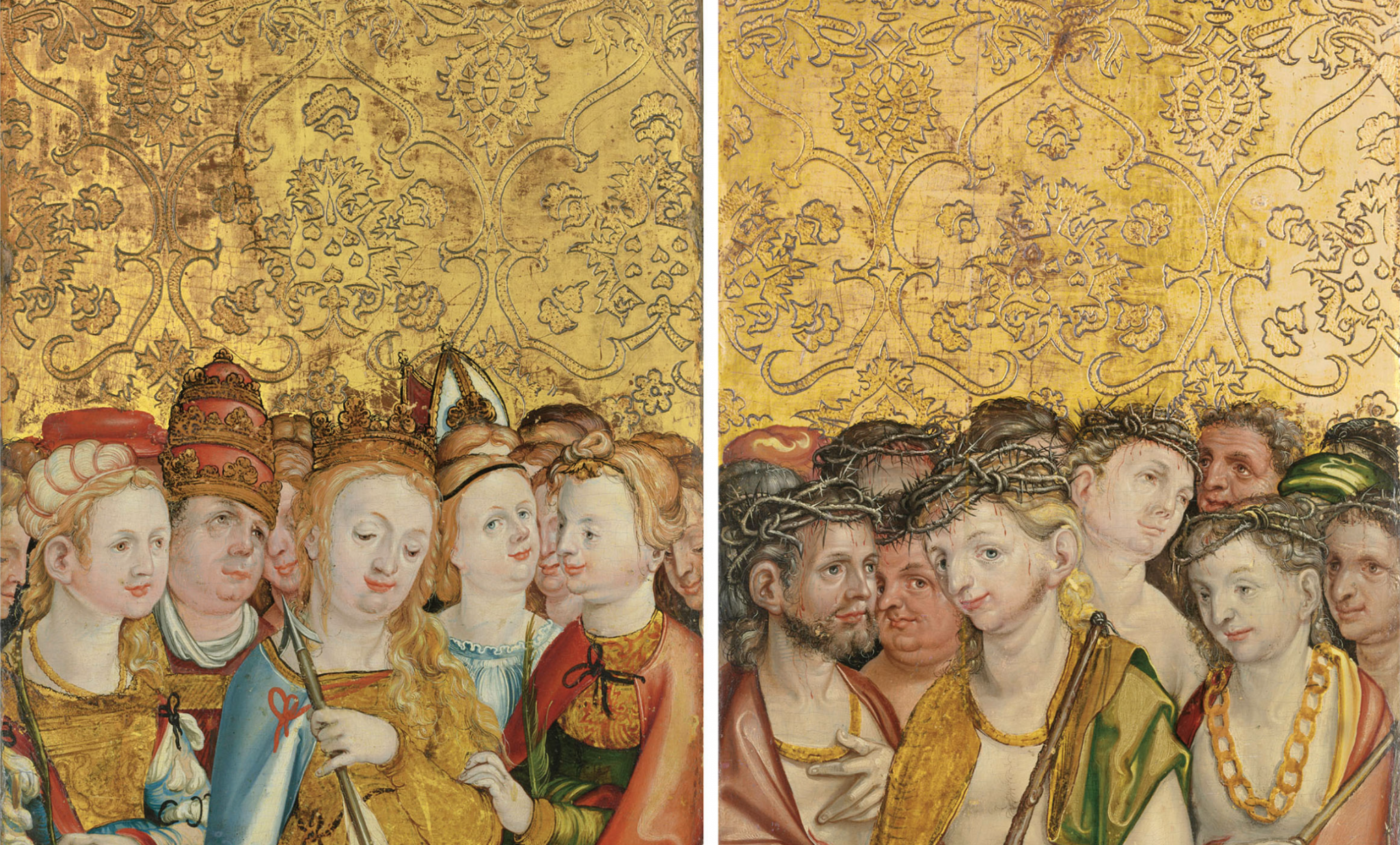 Master of the Sebastian Diptych (Upper Rhine, early 16th century) The wings of a triptych: Saint Ursula; and Saint Acacius Estimate 150,000 - 250,000 £ Photo: Christie's