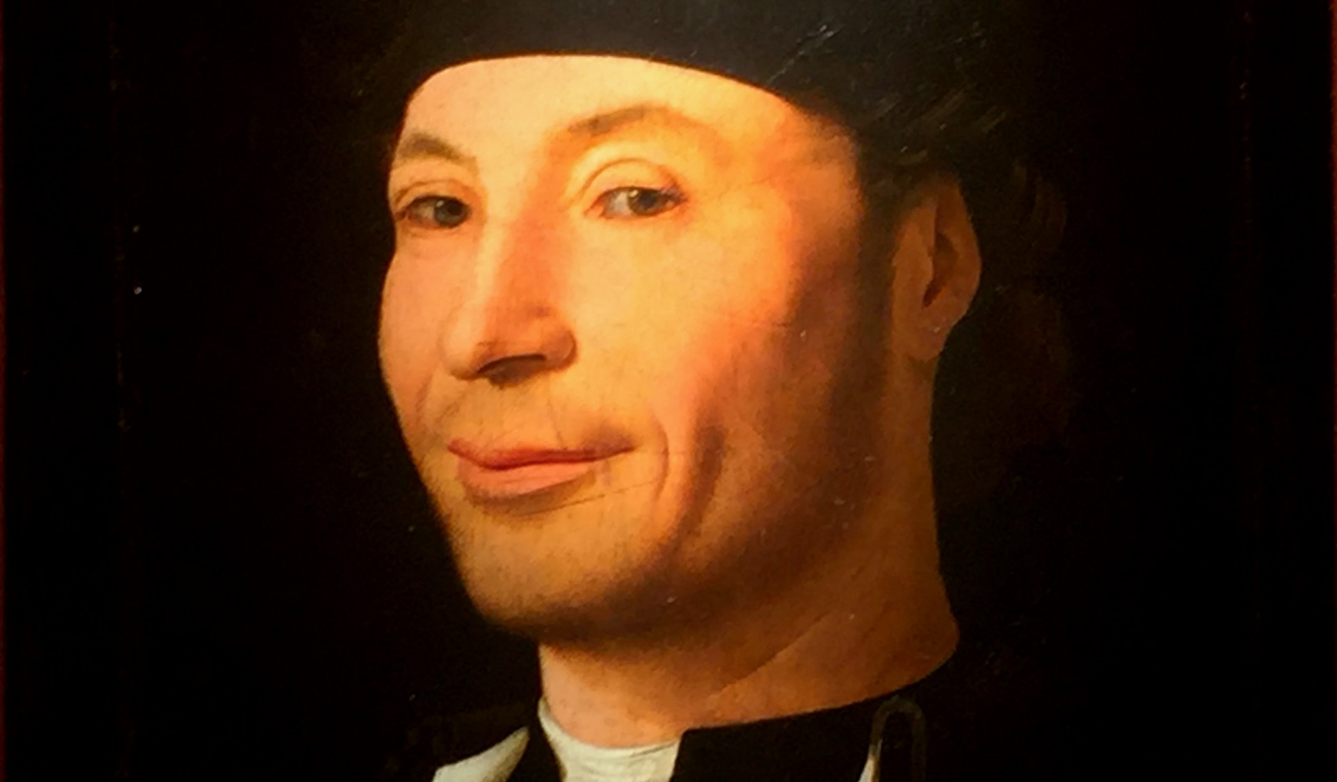 Antonello da Messina, Ritratto d'uomo, Museo Mandralisca, Cefalù (particolare)