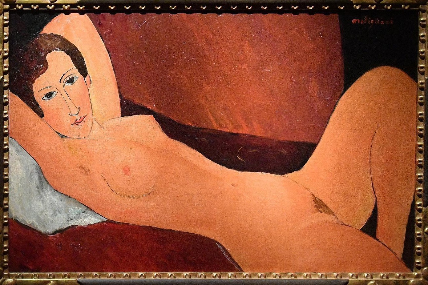 Il Nudo disteso attribuito a Modigliani nella mostra di Genova del 2017 ma contestato come falso