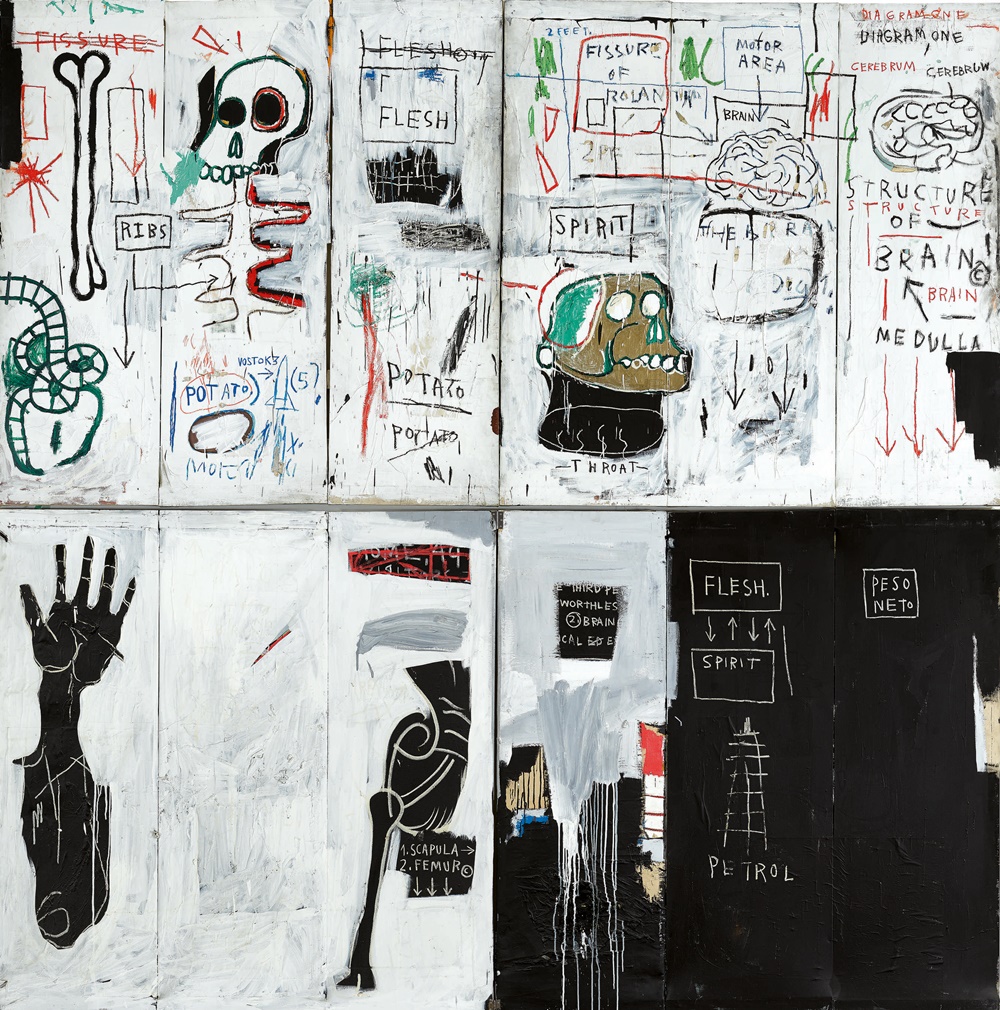 Jean-Michel Basquiat Flesh and Spirit (1982–83). Courtesy of Sotheby’s.