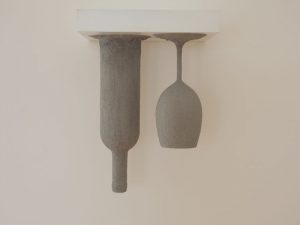 Pedro-Terán-In-mora-Morandi-2018-installazione-a-muro-25-x-25-x-35-cm