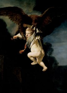 l Ratto di Ganimede Rembrandt - The Abduction of Ganymede - Google Art Project.jpg Autore Rembrandt Harmenszoon Van Rijn Data 1635 Tecnica olio su tela Dimensioni 177×130 cm Ubicazione Staatliche Kunstsammlungen, Dresda