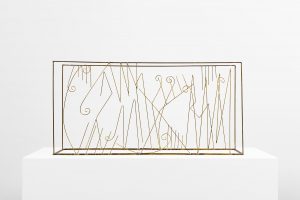 FAUSTO MELOTTI Contrappunto in Omaggio a G. Petrassi, 1980 ottone, 31 × 65,5 × 12,5 cm