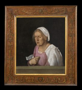 Giorgione, La Vecchia, dipinto su tela, cm 68,4x59,5, cat. 272 Foto dopo il restauro Archivio fotografico GAve - “su concessione del Ministero dei beni e delle attività culturali e del turismo, Museo Nazionale Gallerie dell’Accademia di Venezia” Ph: Matteo De Fina