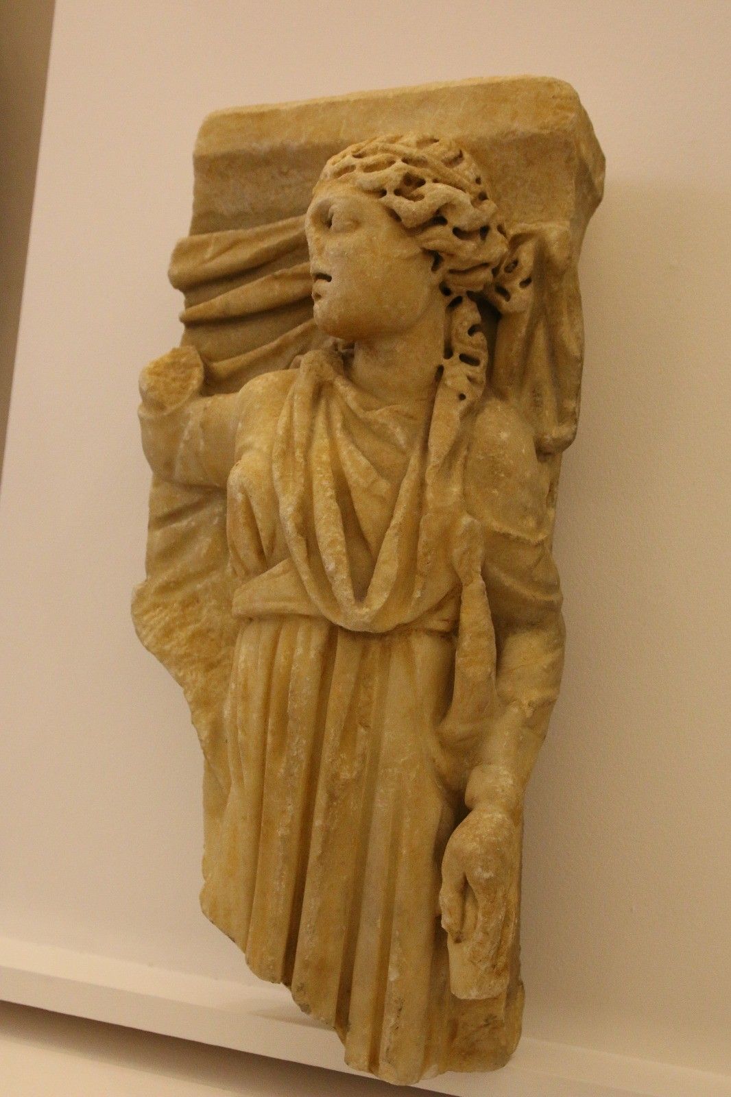 Frammento in marmo di sarcofago romano