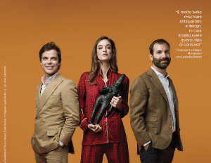 I fratelli Francesco e Filippo Mondadori con Ludovica Bonini