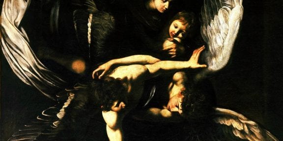 Un particolare de Le sette opere di Misericordia, di Caravaggio