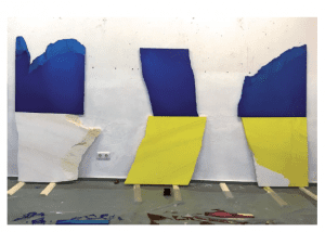 Philpp Messner, Stones untitled, 2016, Pigmenttinte auf Laaser Marmor
