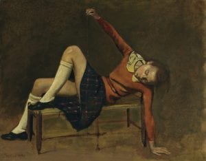 Balthus, Thérèse sur une banquette (1939). Courtesy of Christie's.