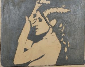 Giosetta Fioroni Senza titolo - Per Paola, 1965 vernice argento e tecnica mista su tela cm 40 x 50