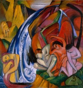 Franz Marc La Cascade (Femmes sous une cascade), 1912 Collection particulière © Maurice Aeschimann