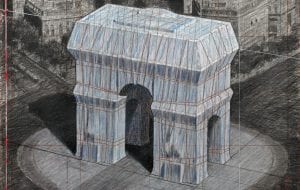 Il progetto di Christo per l'Arc de Triumph Wrapped (© 2018 Christo)