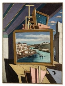 Lotto 54 – Giorgio De Chirico – Intérieur Métaphysique – 1925 – EST € 380.000 – 450.000. Courtesy: Sotheby’s
