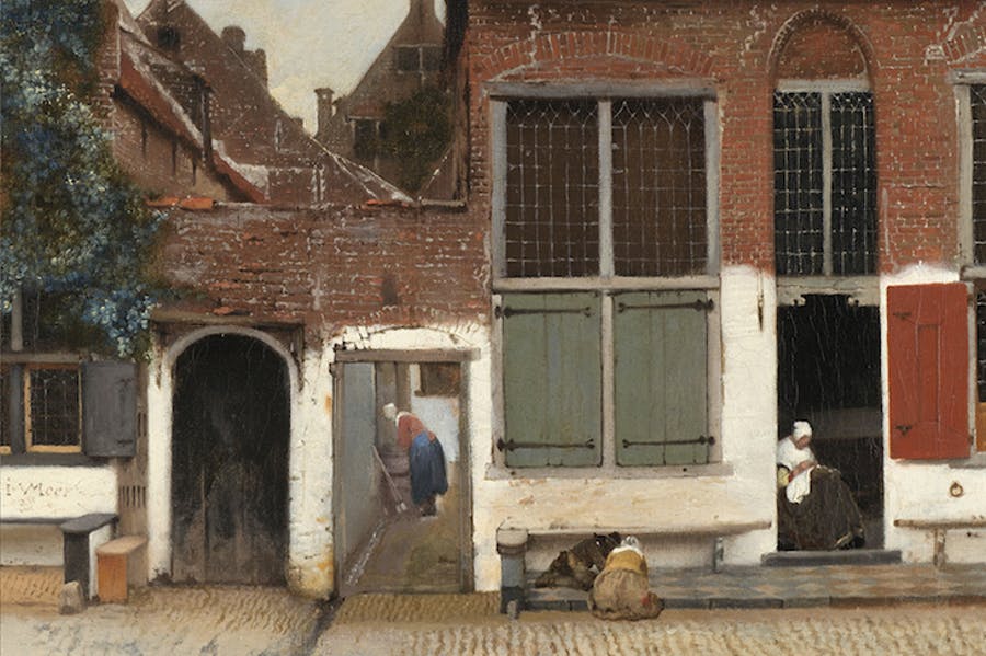 Johannes Vermeer, La Stradina di Delft (dettaglio)