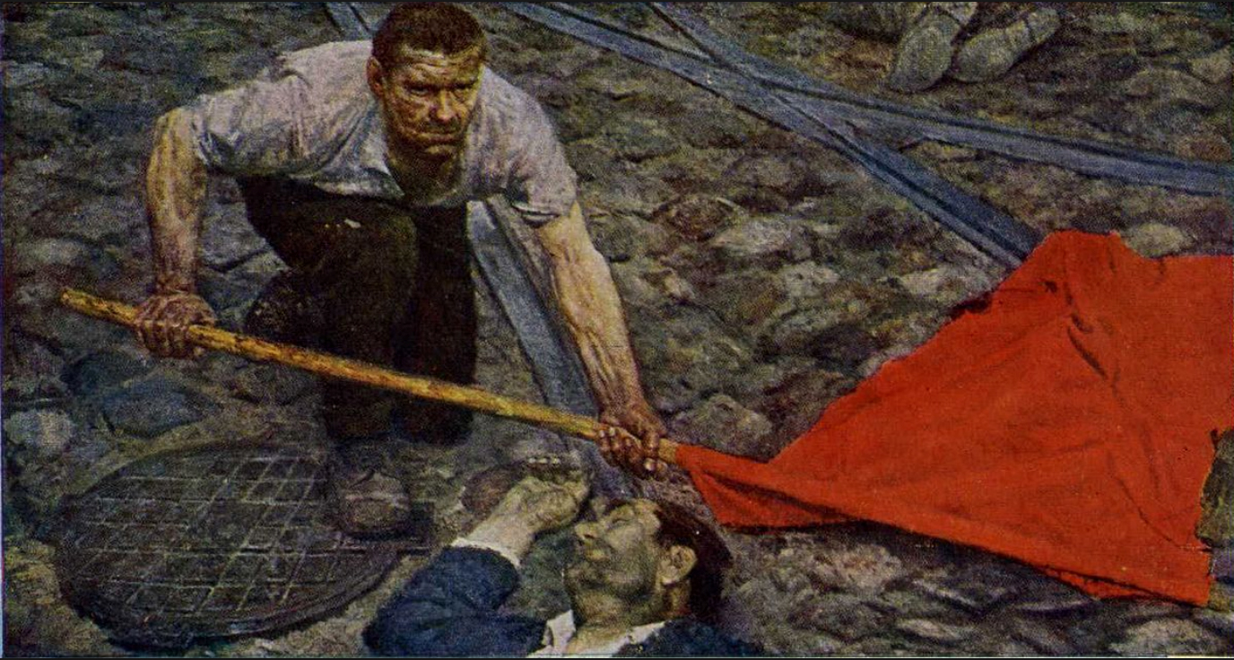 Koržev Gelij Michailovič: «La bandiera si sta sollevando».Parte centrale del trittico «Comunisti», 1960 Olio su tela