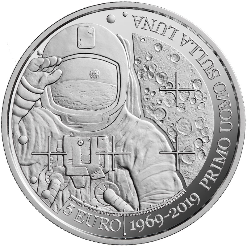 Coniazioni “lunari”. La numismatica celebra il cinquantenario del primo uomo sulla Luna