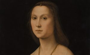 Raffaello Sanzio, La Muta, 1507, olio su tavola, Galleria Nazionale delle Marche, Urbino (particolare)