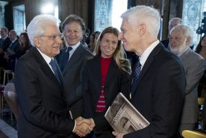 Il Presidente della Repubblica Sergio Mattarella e il direttore editoriale dell'Enciclopedia italiana Treccani Massimo Bray. Photo credits: Ufficio Stampa della Presidenza della Repubblica.
