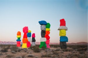 Gianfranco Gorgoni Seven Magic Mountains, Dry Lake Nevada 2016 Stampa Fine Art