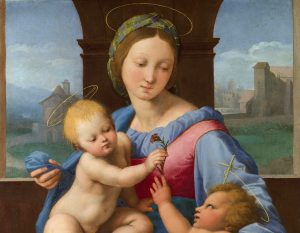 Raffaello Sanzio, Madonna Aldobrandini, 1510 circa, Olio su tavola, National Gallery, Londra