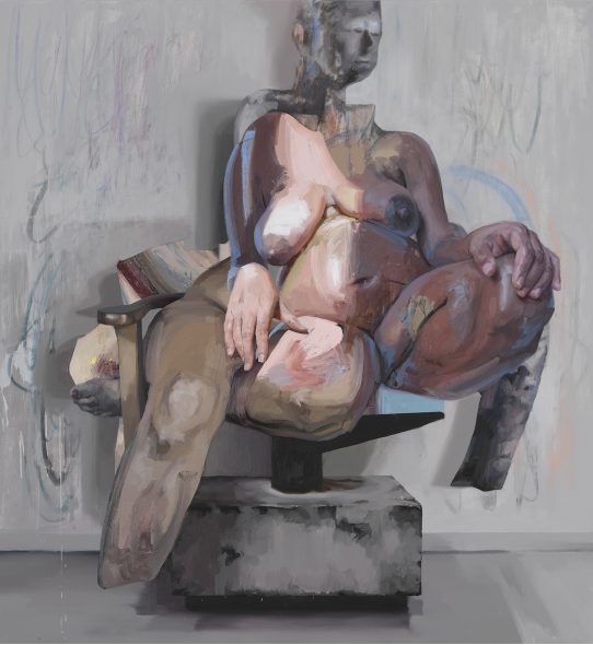 Jenny Saville (Cambridge, 1970) Fate 3, 2018 Olio su tela 260.4 x 240.3 cm