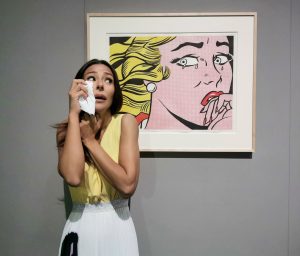 #SELFIEADARTE “Pianto un quadro” #RoyLichtenstein Crying Girl, 1963 #MultipleVisions @MUDEC #Milano @CleliaPatella
